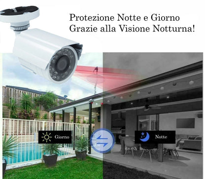 Telecamera Videosorveglianza Analogica Infrarossi 24 Led Ir 2.8mm Int/Esterno Ccd