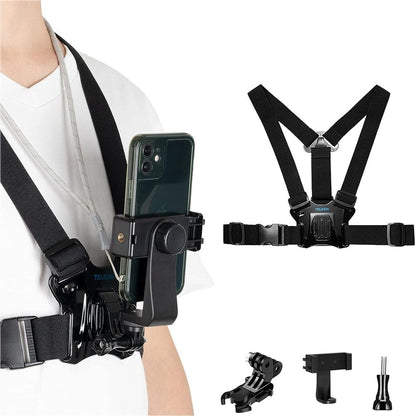 IMBRACATURA PETTO PER ACTION CAM SUPPORTO VIDEO TORACE 360° AS-08125