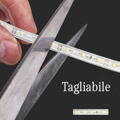 STRISCIA LED 5M LUCE CALDA 3000K 12V 1500LM 15W 5730 FLESSIBILE SINGOLA TE-B0486