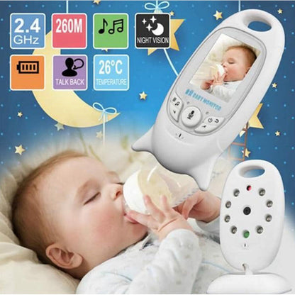VIDEO BABY MONITOR AUDIO WIRELESS SENZA FILI COLORI LCD LED CONTROLLO NEONATO