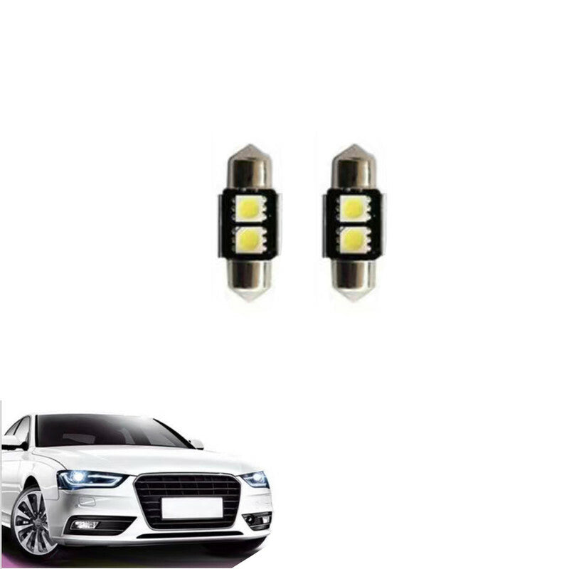 COPPIA LAMPADINE 2 LED SMD 5050 AUTO 6000K CANBUS 1.4W LAMPADINA 12V CA-02708