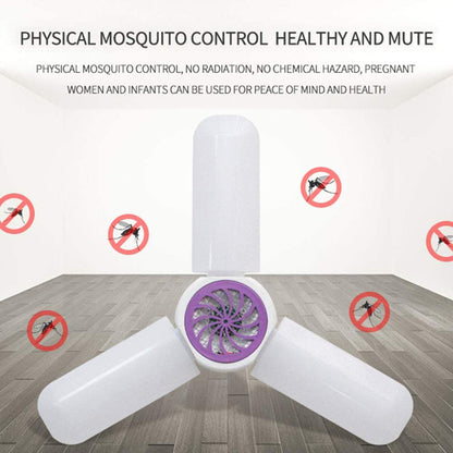 LAMPADA DA SOFFITTO KILLER REPELLENTE ASPIRA ZANZARE 40W LED E27 3 PALE TE-B0327