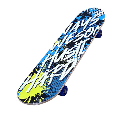 SKATEBOARD SKATE IN LEGNO FANTASIA COLORATO BAMBINI RAGAZZI 70CM 06054