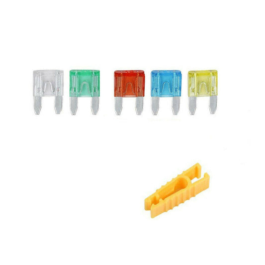 100 MINI FUSIBILI AUTO LAMELLARI 10A A 30A RICAMBIO FUSIBILI 32V PINZA CA-02773