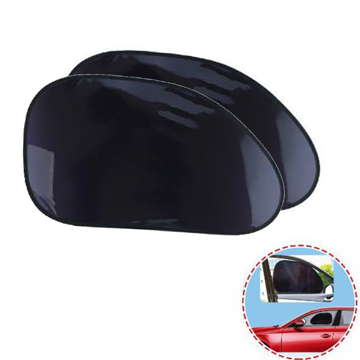 COPPIA TENDINE PARASOLE OSCURANTI AUTO VETRO FINESTRINO ESTATE RAGGI UV 70298