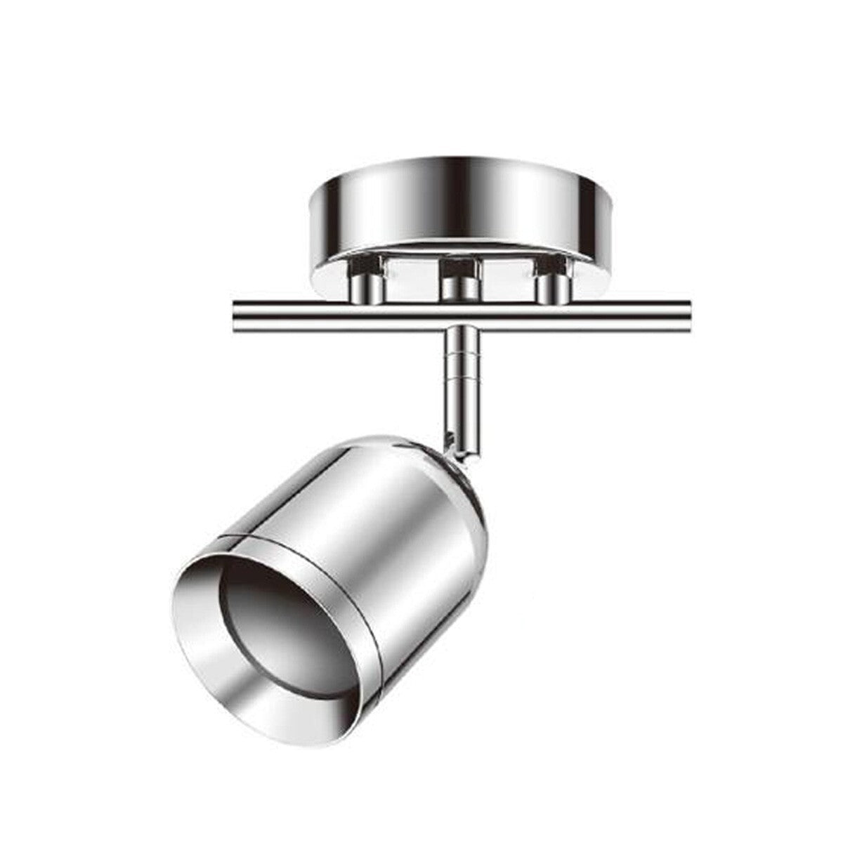 APPLIQUE FARETTO SOFFITTO 6.5*9.5CM PLAFFONIERA ORIENTABILI GU10 LED CROMATO