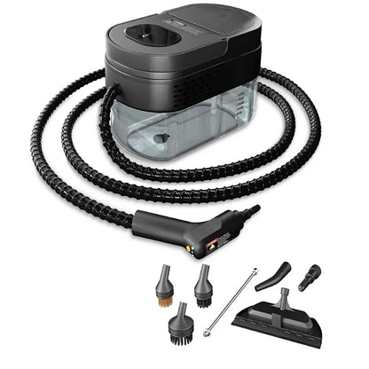 PULITORE A VAPORE PORTATILE 7 ACCESSORI SERBATOIO 1,6L CASA AUTO PAVIMENTI