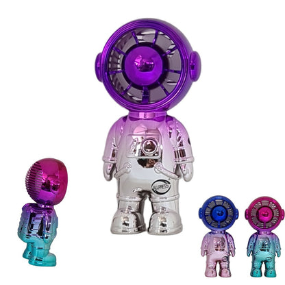 MINI VENTILATORE ASTRONAUTA PORTATILE RICARICABILE USB VIAGGI PICNIC UFFICIO