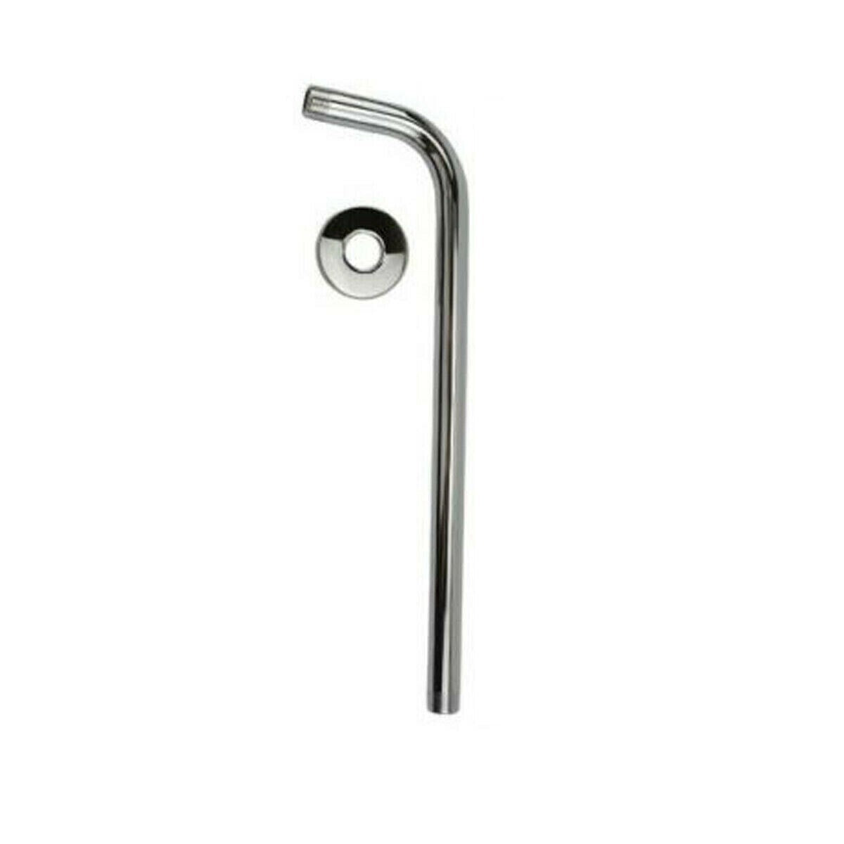 BRACCIO DOCCIA ACCIAIO CROMATO PER SOFFIONE ARREDO BAGNO UNIVERSALE 45CM 01988