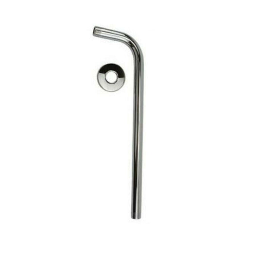 BRACCIO DOCCIA ACCIAIO CROMATO PER SOFFIONE ARREDO BAGNO UNIVERSALE 45CM 01988