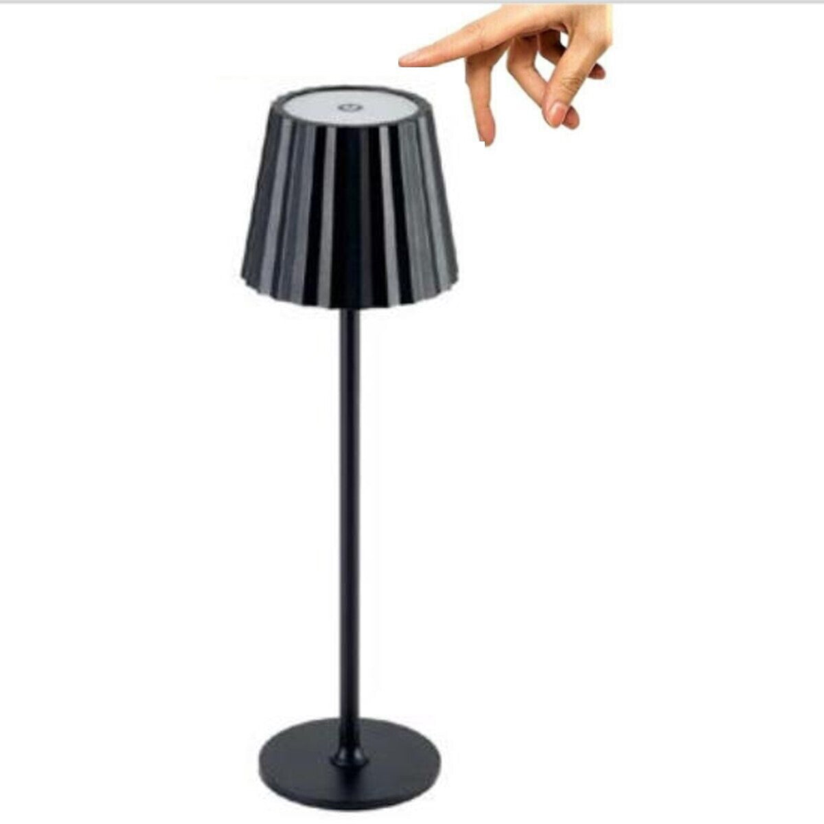LAMPADA TAVOLO TOUCH LED MODERNA RICARICABILE BAR HOTEL RISTORANTE NERO TD-306