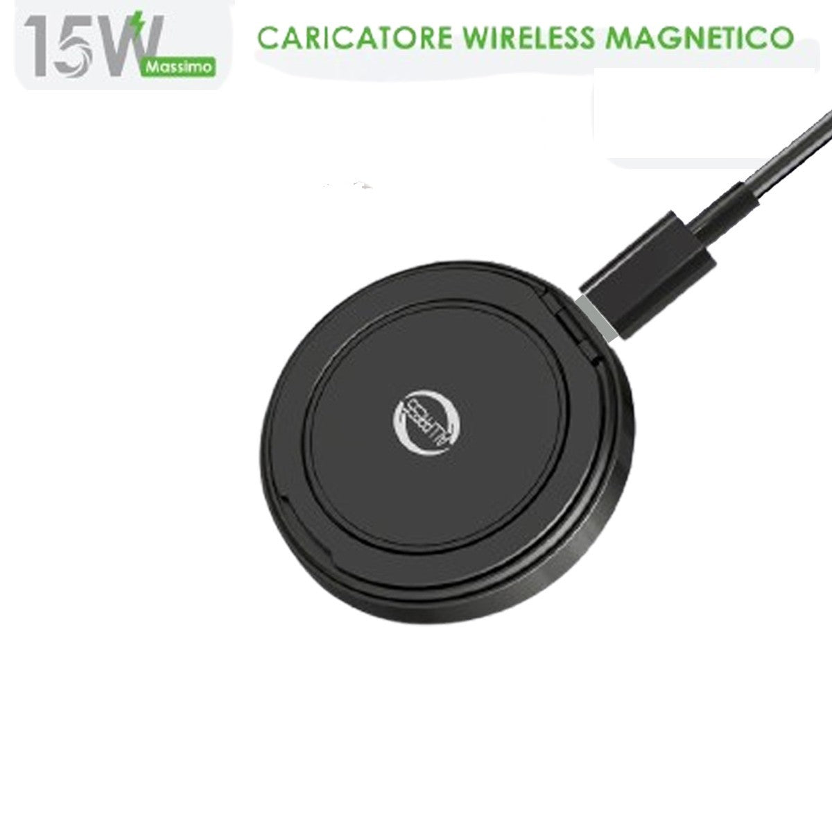 CARICATORE WIRELESS MAGNETICO 15W RICARICA RAPIDA PER smartphon UNIVERSALE