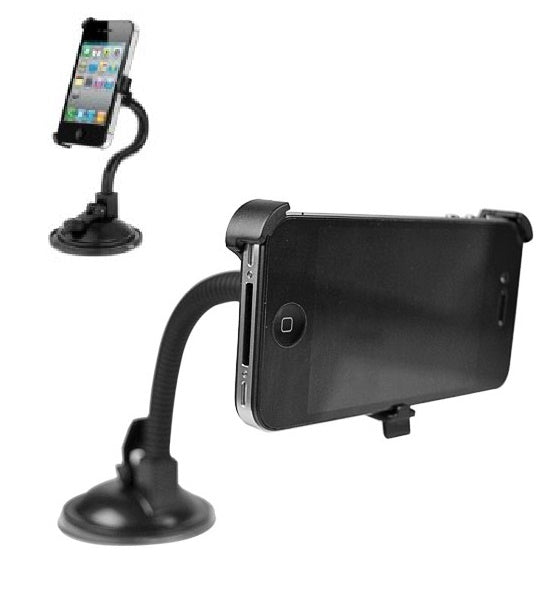 SUPPORTO AUTO IPHONE 4 E 4S smartphon SNODABILE RUOTANTE 360° VENTOSA
