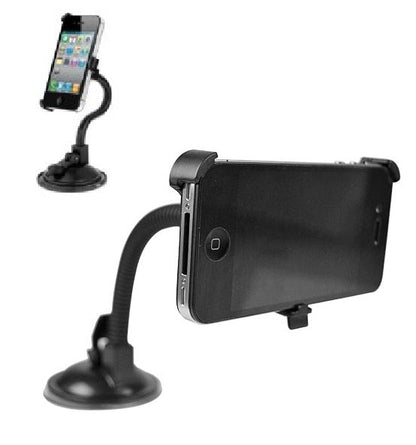 SUPPORTO AUTO IPHONE 4 E 4S smartphon SNODABILE RUOTANTE 360° VENTOSA