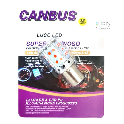LAMPADINA CANBUS 35 LED ROSSO AUTO 1156 3030 12V STOP FRENI RETROMARCIA CA-88