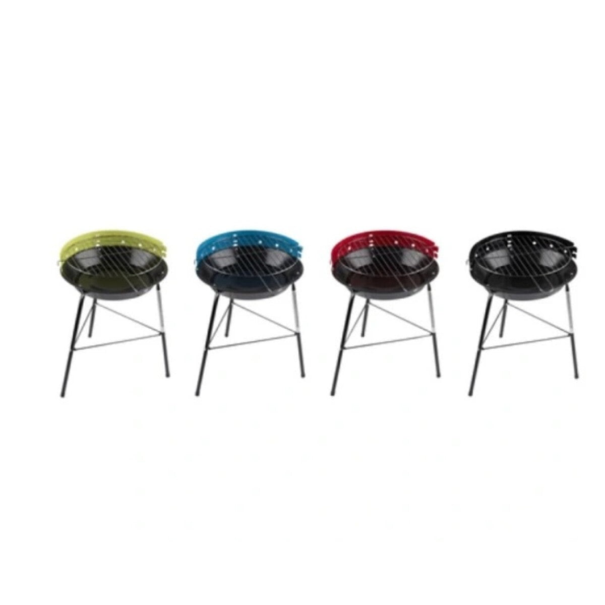 BARBECUE TONDO A CARBONELLA 33CM CON GRIGLIA REGOLABILE TRE POSIZIONI BBQ
