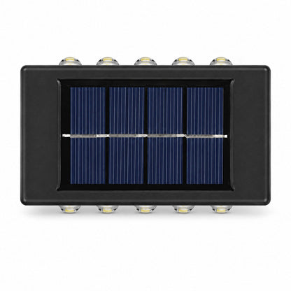 APPLIQUE LAMPADA 10 LED MURO PARETE SOLARE IP65 BIDIREZIONALE GIARDINO TE-B0569