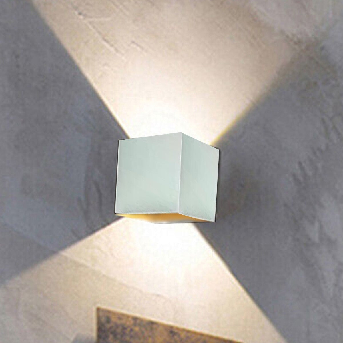 APPLIQUE LED COB LAMPADA PARETE 20W QUADRATO BIANCO NATURALE INTERNO ESTERNO 18