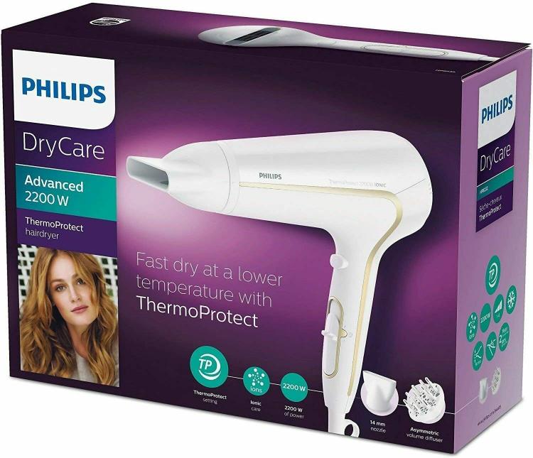 Philips HP8232/00 Thermoprotect Ionic Haartrockner 2200 W Weiß Diffusor
