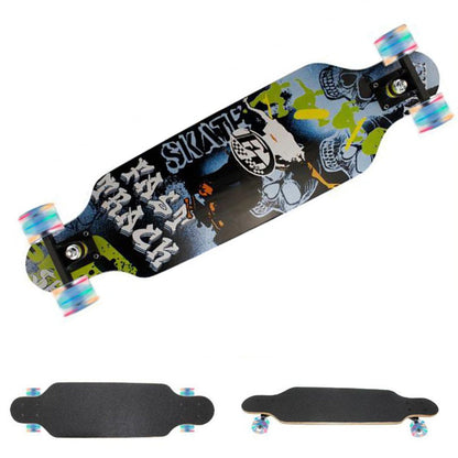 SKATEBOARD SKATE IN LEGNO FANTASIA COLORATO BAMBINI RAGAZZI 80CM 06061
