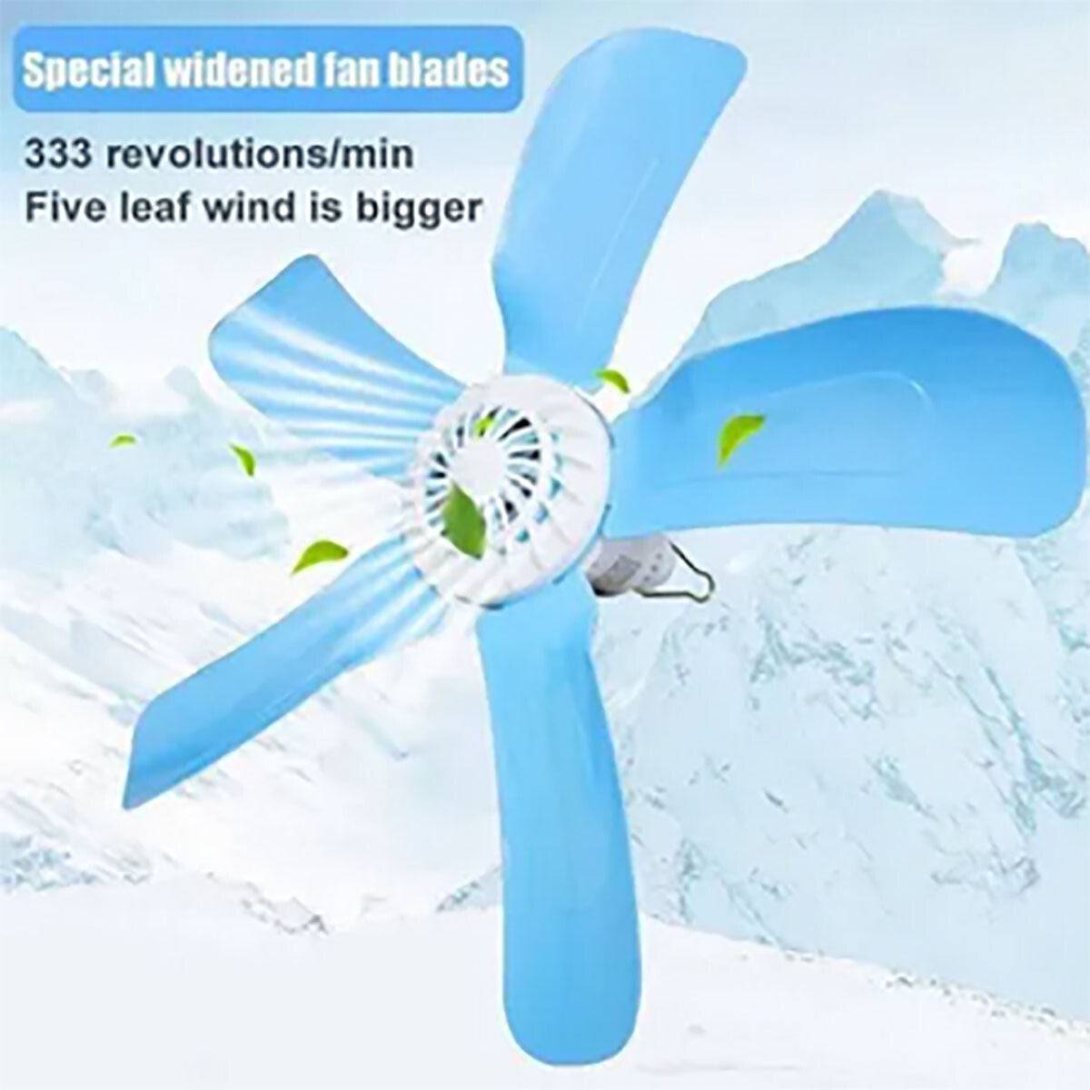 MINI VENTILATORE CASA SOFFITTO 5 PALE ANELLO AGGANCIO ON OFF 8W HQ-490A