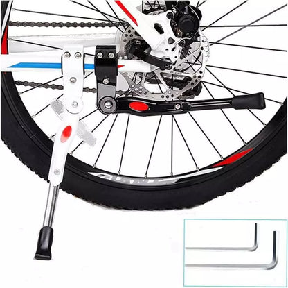 Verstellbarer Fahrradständer Seitenständer MTB Fahrrad 24"/26"/27" (Schwarz)