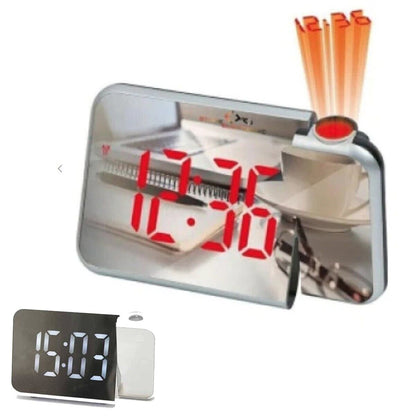 OROLOGIO SVEGLIA DIGITALE PROIETTORE ORARIO DISPLAY LED SPECCHIO ALLARME DS8590L
