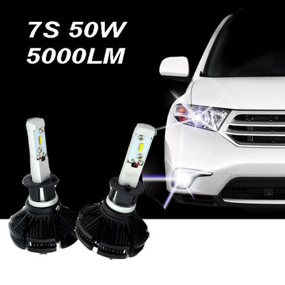 COPPIA LAMPADE FARI RICAMBIO AUTO LED 7S H1 ALTA LUMINOSITA' BIANCO FREDDO 50W