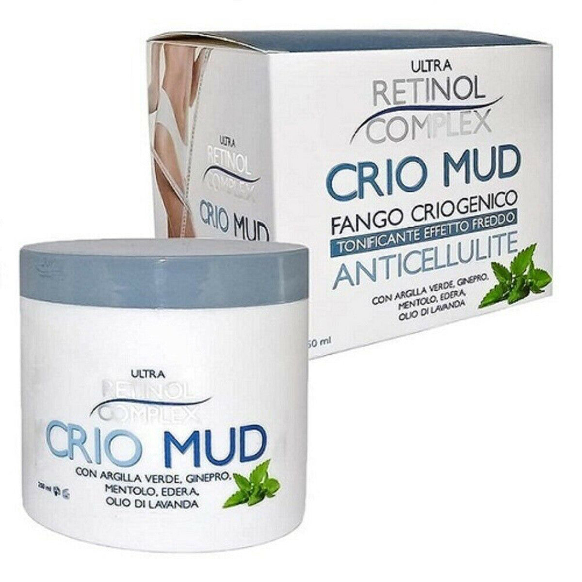 RETINOL COMPLEX FANGO CRIOGENICO CRIO MUD ANTICELLULITE EFFETTO FREDDO 250ML