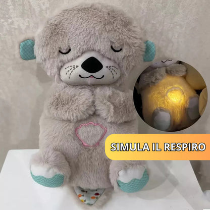 PELUCHE BAMBINI CON NINNA NANNA RESPIRAZIONE ORSACCHIOTTO RESPIRA ANTISTRESS