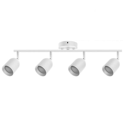APPLIQUE 4 FARETTI 6.5*9.5CM SOFFITTO PLAFFONIERA ORIENTABILI GU10 LED BIANCO 04