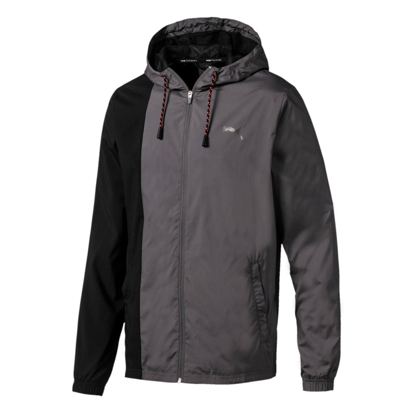 Puma Collective Woven Giacca a vento con cappuccio grigio nero 518384 03
