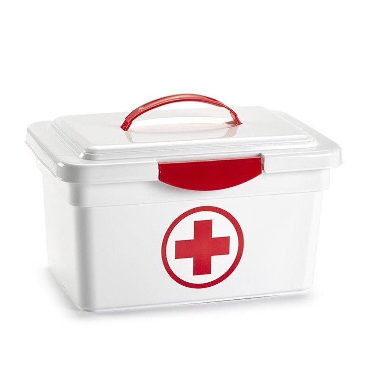CONTENITORE KIT PRONTO SOCCORSO COPERCHIO E MANIGLIA SCATOLA MEDICINALI FARMACI