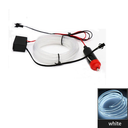 STRISCIA INTERNI LUCE AUTO FIBRA OTTICA 12V DECORAZIONE 5MT BIANCO FREDDO 37