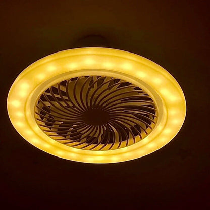 VENTILATORE PLAFONIERA LED DA SOFFITTO E27 REGOLABILE TELECOMANDO 30W AS-01579