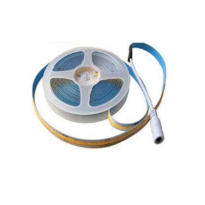 STRISCIA COB LED ADESIVA 5M LUCE CALDA 40W TAGLIABILE FLESSIBILE COB320 12V