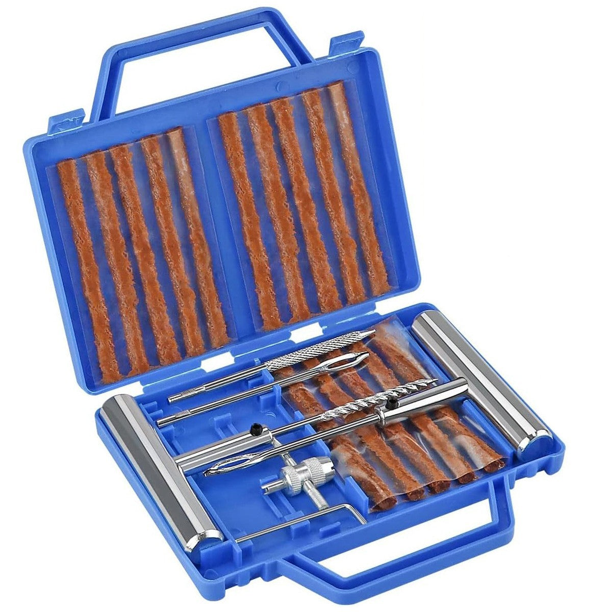 KIT PER RIPARAZIONE GOMME AUTO MOTO VAN TUBLESS EMERGENZA CON VALIGETTA CTC-699