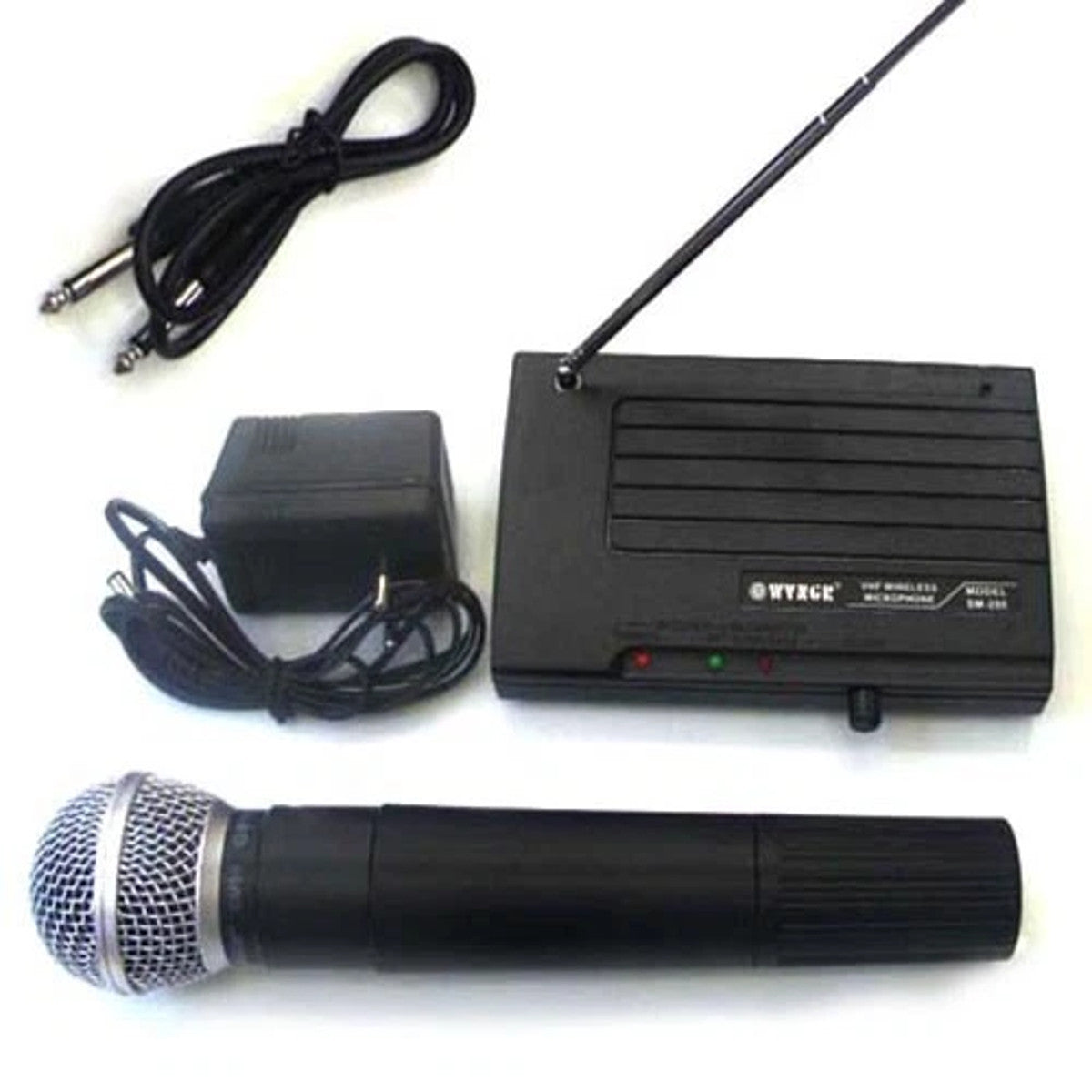 MICROFONO WIRELESS SENZA FILI CON CENTRALINA RICEVITORE KARAOKE RIUNIONI SM-200