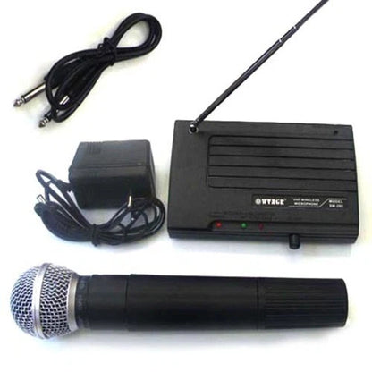 MICROFONO WIRELESS SENZA FILI CON CENTRALINA RICEVITORE KARAOKE RIUNIONI SM-200