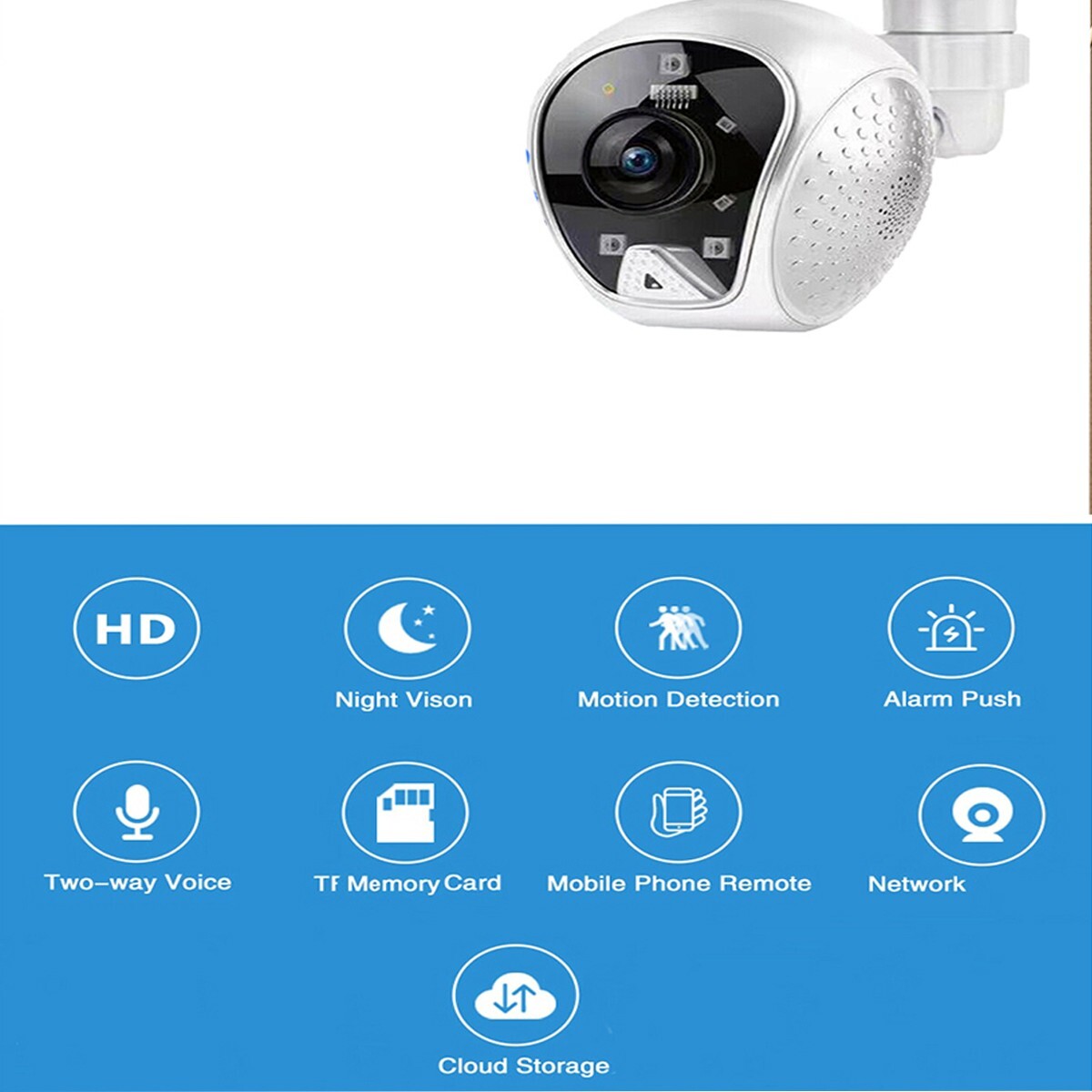 TELECAMERA WIFI 5MP H265 CONTROLLO REMOTO ALLARME VOCE VISIONE NOTTURNA E-S23