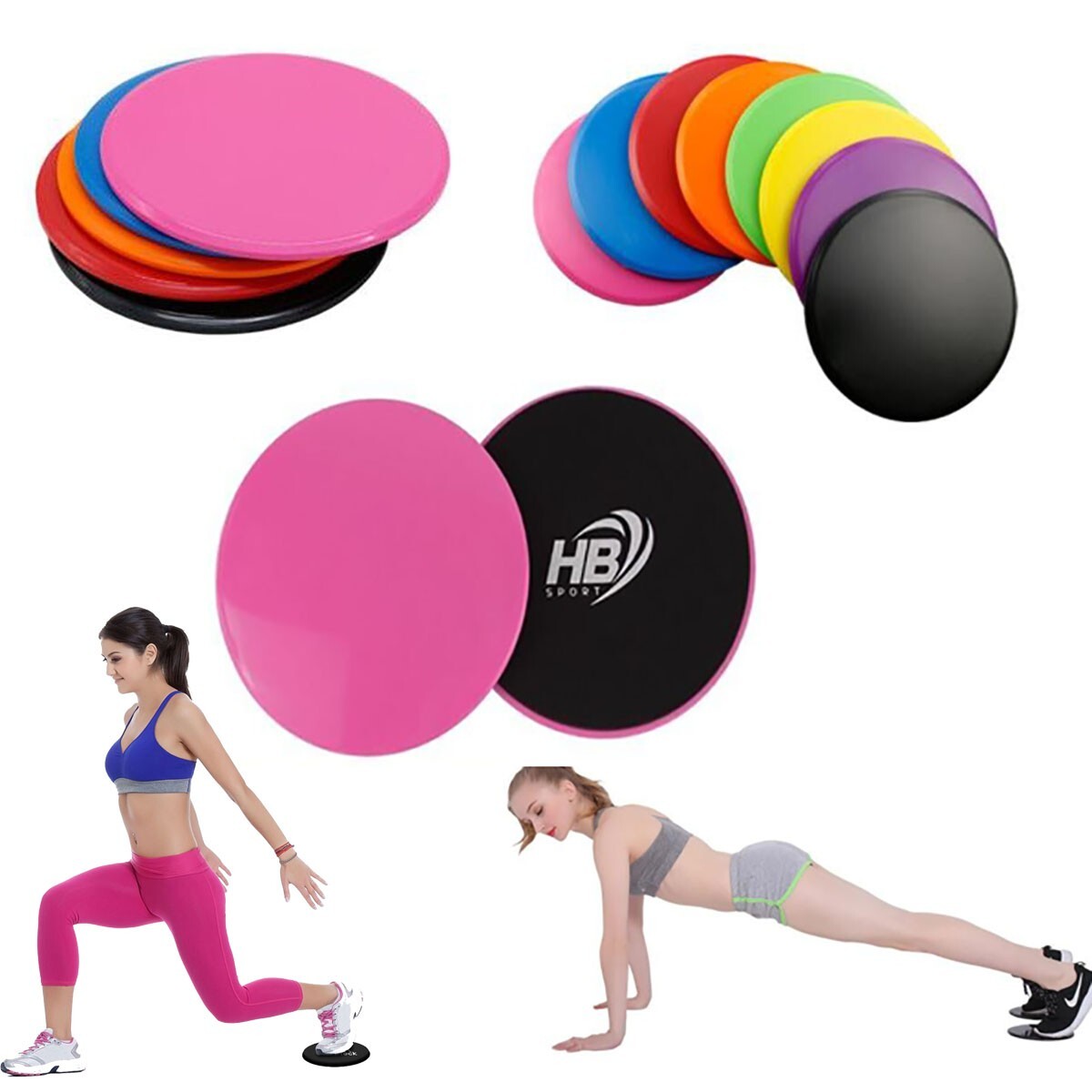 SET 2 DISCHI Workout TAPPETINI 17.5CM ALLENAMENTO YOGA PILATES PALESTRA 94538