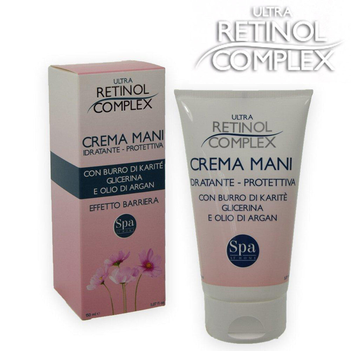 RETINOL COMPLEX CREMA MANI EFFETTO BARRIERA BURRO DI KARITÈ OLIO DI ARGAN 150ML