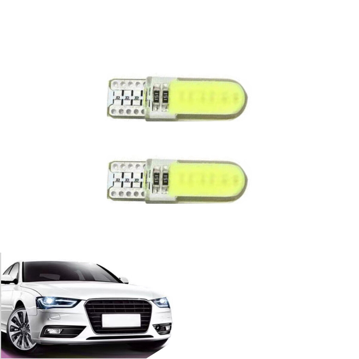 COPPIA LAMPADINE 12 LED SMD COB T10 AUTO 6000K CANBUS 1W LAMPADINA 12V CA-02730
