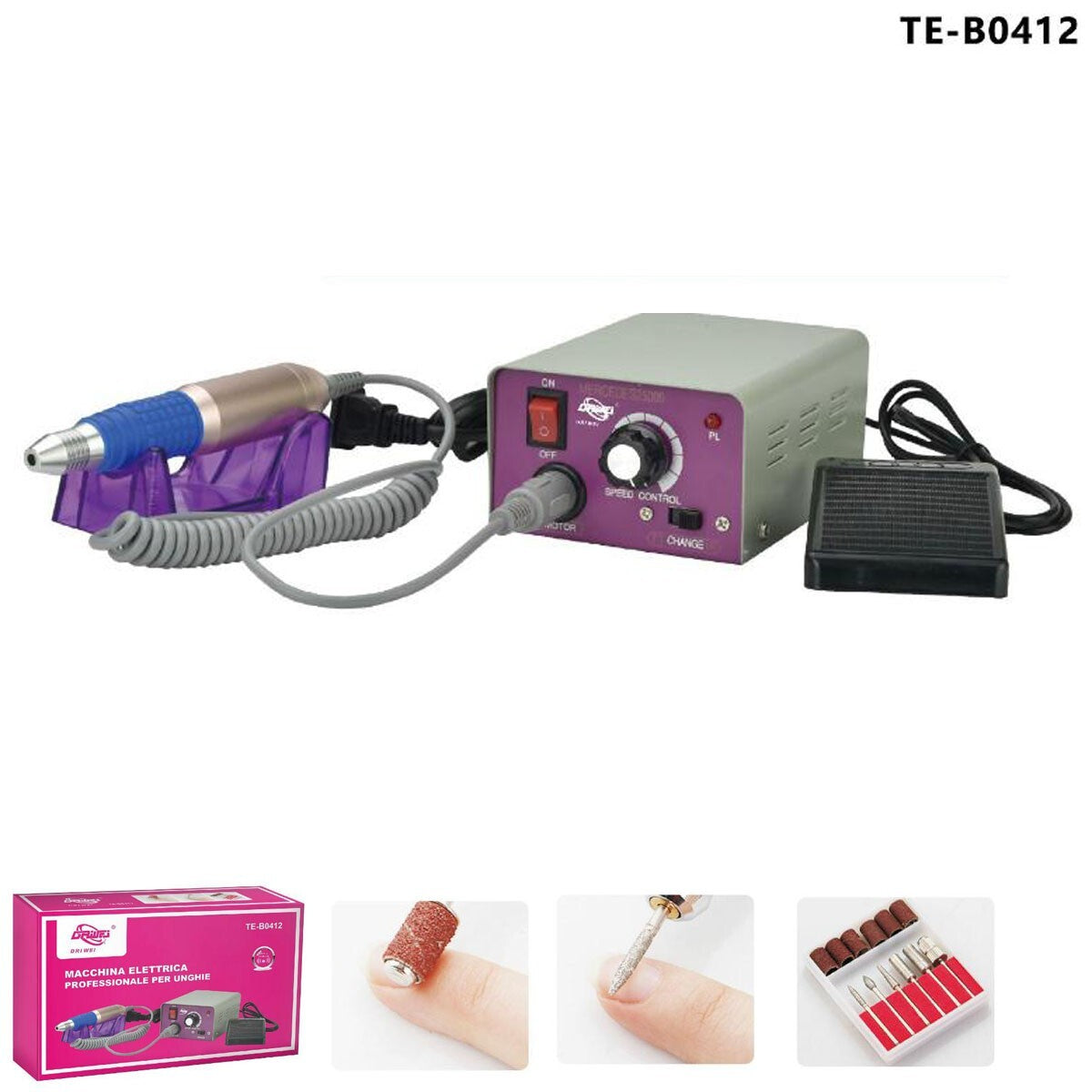 FRESA PROFESSIONALE PER   25000 GIRI MM MANICURE NAIL ART