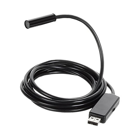 TELECAMERA ENDOSCOPICA 6 LED LUCE CAVO SONDA FLESSIBILE USB 5 METRI ISPEZIONE