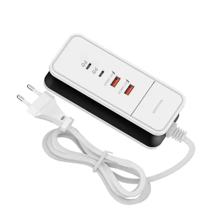 CARICATORE USB TIPO C MULTIPORTA 4 IN 1 15W RICARICA RAPIDA UNIVERSALE AS-06013
