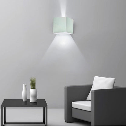 APPLIQUE LED COB LAMPADA PARETE 20W QUADRATO BIANCO FREDDO INTERNO ESTERNO 18
