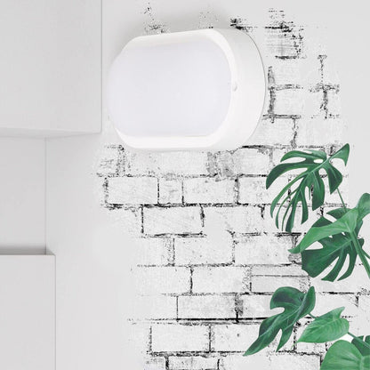 LAMPADA LED PARETE APPLIQUE OVALE 12W LUCE CALDA 3000K INTERNI ESTERNI FC-103