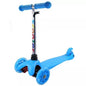3-Wheel Scooter for Boys/Girls, Adjustable Height, Brake and Lights (Blue)