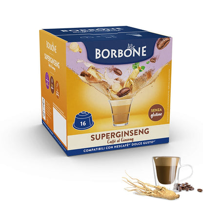 CAFFE BORBONE COMPATIBILI NESCAFÈ DOLCE GUSTO 16 CAPSULE CIALDE GUSTO GINSENG